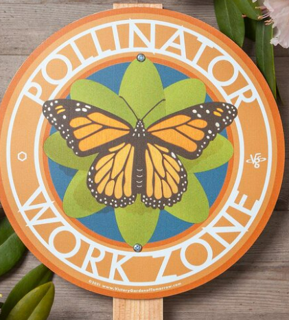 Pollinator Work Zone (Butterfly) – Garden Sign – Bee Wild Seeds Co. LLC