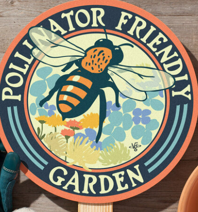 Pollinator Friendly (Bee) – Garden Sign